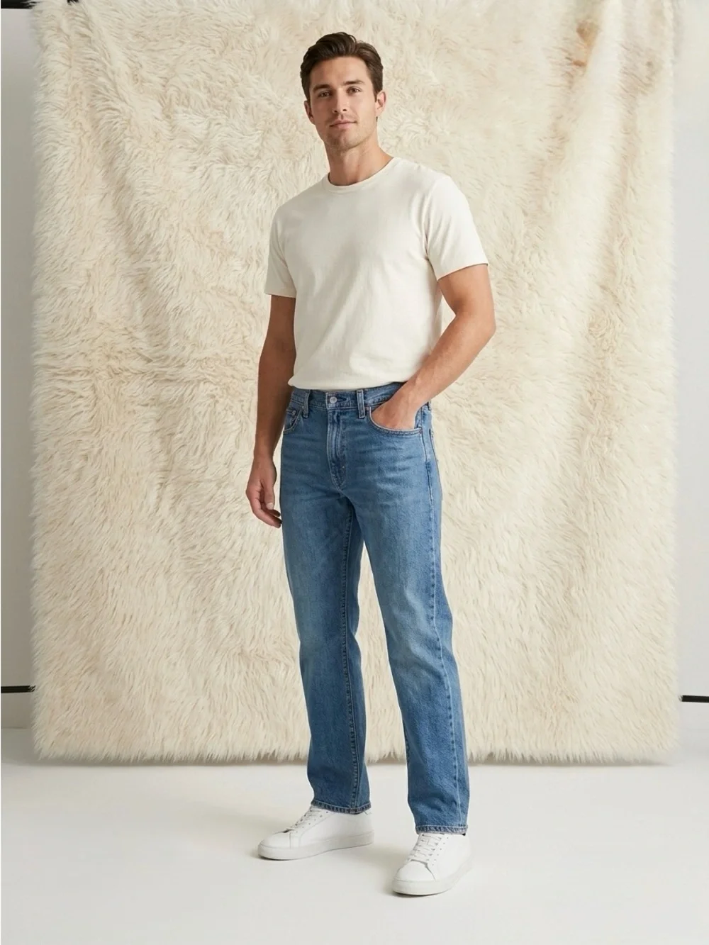 Levi's 505 Regular Fit Straight Leg Jeans Clif Medium Wash W32 L29
